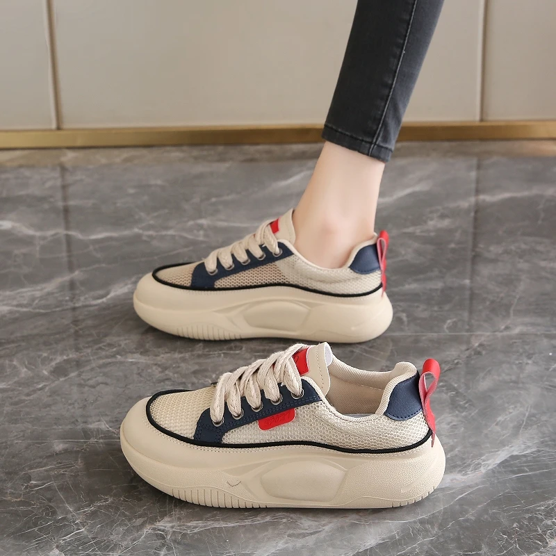 

Women's 4CM Platform Sneakers for Women Comfortable Walking Shoes Non Slip Sole Casual Fashion Breathable Footwear