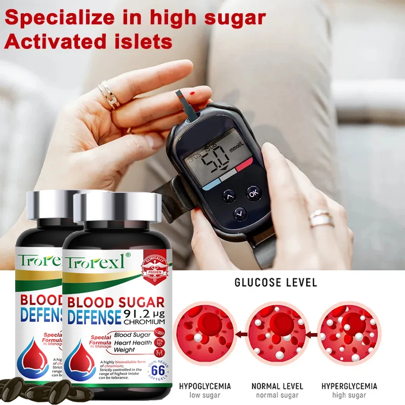 Blood Sugar Diabetes Capsule for Cardiovascular Health, Glucose Metabolism, Maintain of Normal Blood Glucose Concentrations