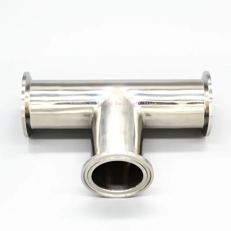 KF-16 KF-25 KF-40 KF-50 3 Way Tee Vacuum Fitting SS304 Stainless Steel