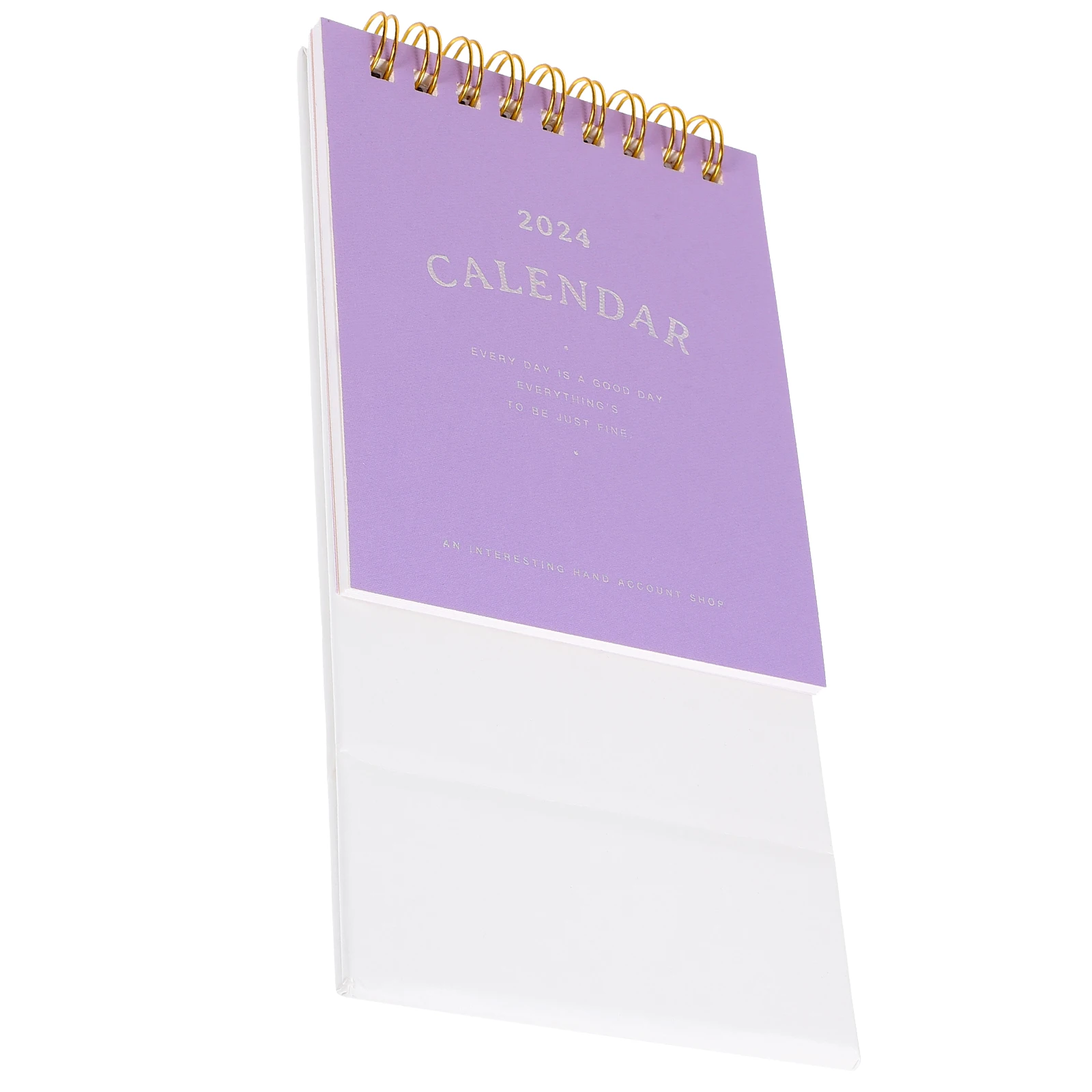 

2024 Desk Calendar Small Size Thick Paper Coil Binding Home Office Accessories Practical Daily Use Modern Style