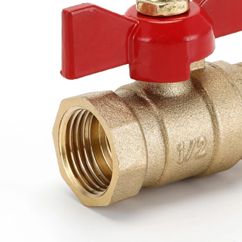 1Pc 2025 New Brass Ball Valve Air Compressor Water Gas Oil Shut Off Valve 1/4" 3/8" 1/2" BSP Threaded Male To Female