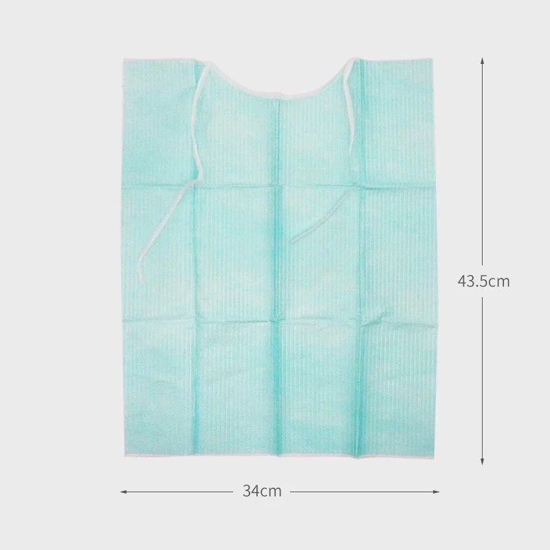 10PCS/Bag Dental Materials Dental Disposable Neckerchief Dental Blue Medical Paper Scarf Medical Shop Towels Lacing Bibs