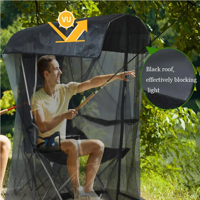 Outdoor Swing Mosquito Net, Light Blocking Mesh Canopy, Easy Installation Net Curtain for Fishing, Patio, Garden, Swing Chair