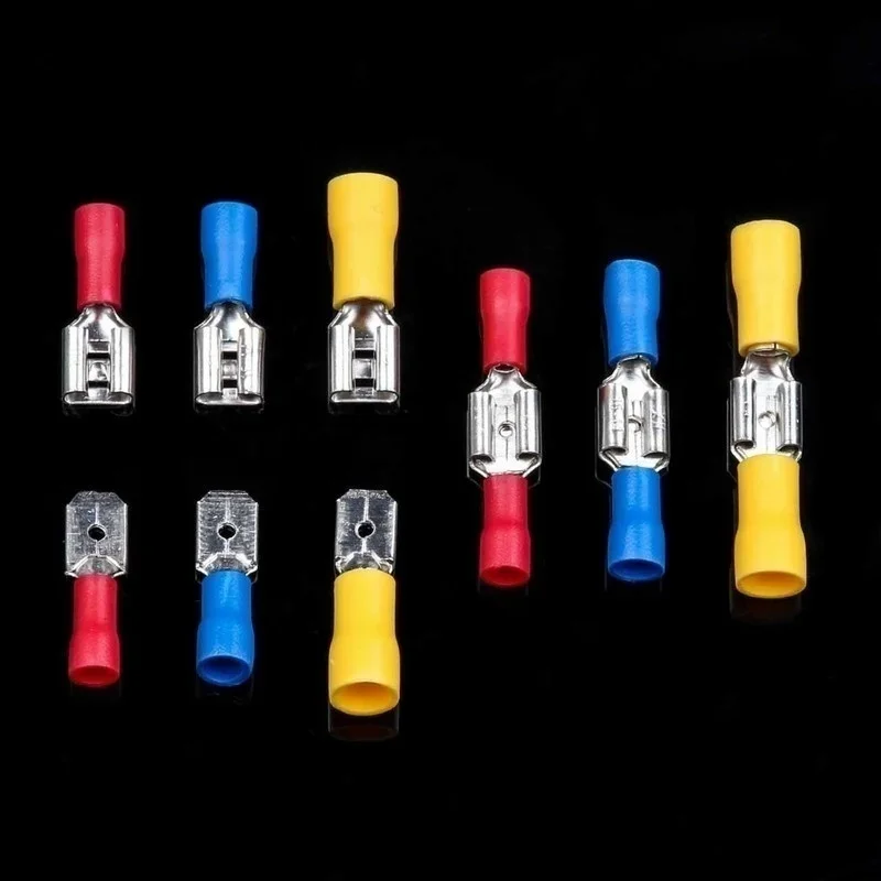 102/280/300/480pcs Comprehensive Electrical Terminal Kit-Durable Insulated Spade, Ring, Fork & Butt Connectors-Efficient Wire Or