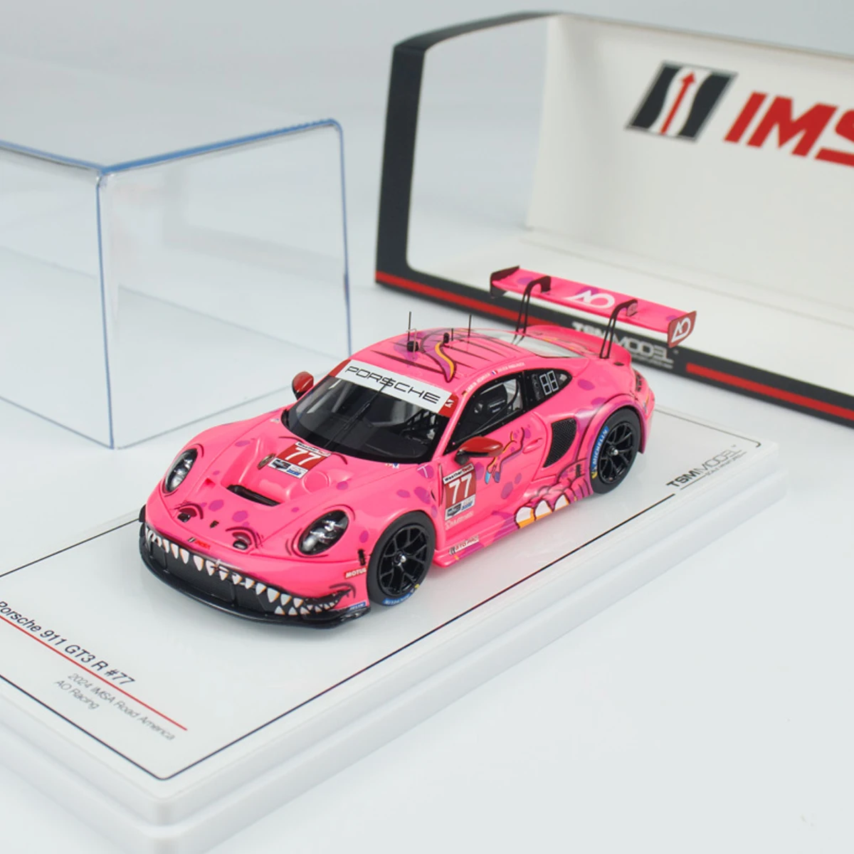 

TSM 1:43 911 GT3 R #77 AO Racing 2024 Alloy Die-Cast Car Model Ornament Collection Metal Car