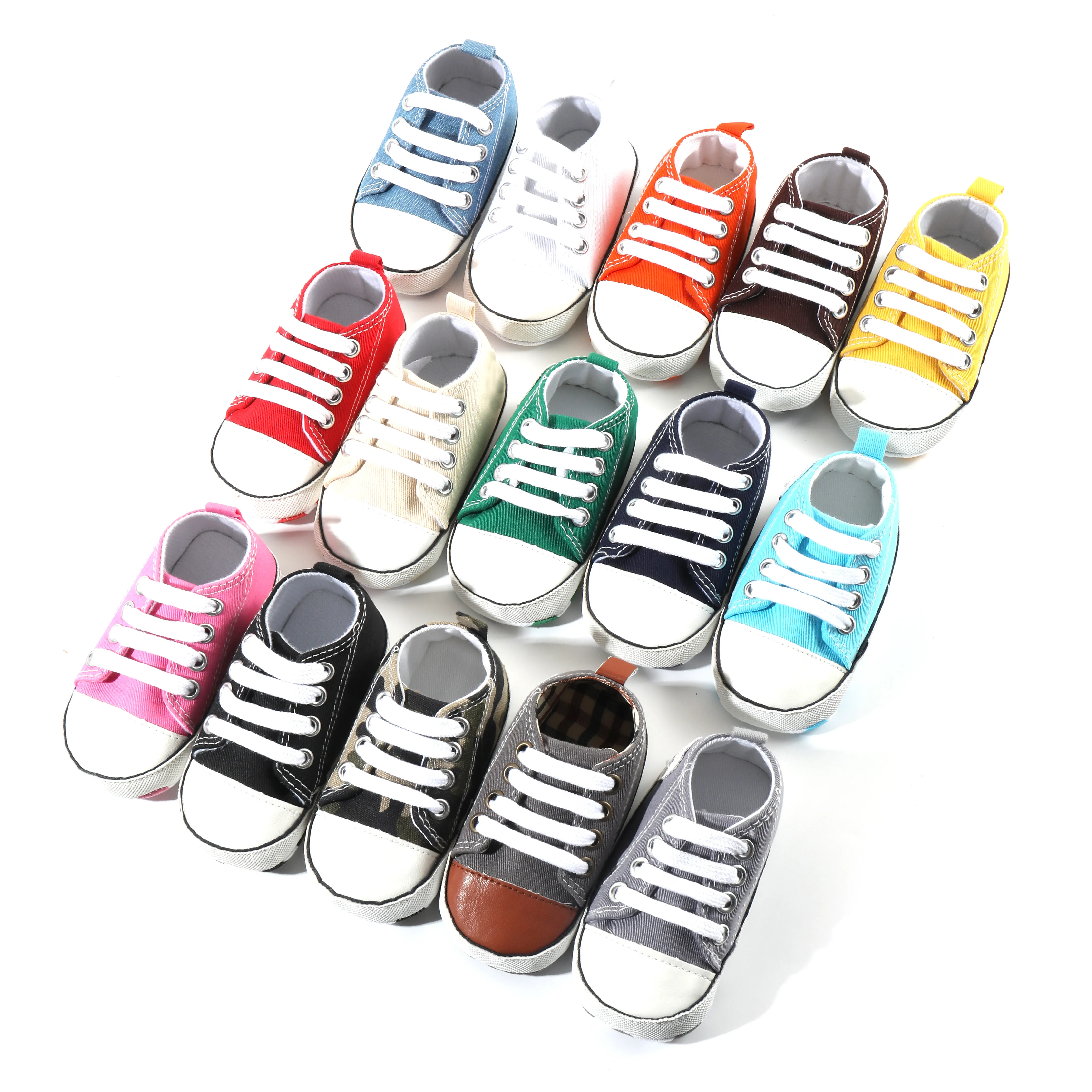 Print Star Sports Baby Canvas Classic Sneakers Newborn Baby Boys Girls First Walkers Shoes Infant Toddler Anti-slip Baby Shoes