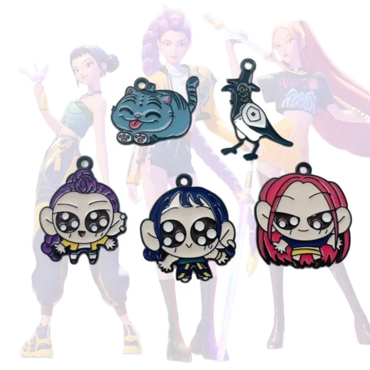 

Kpop охотник на демонов Руми мультфильм очаровательные аксессуары Diy Изготовление эмалированное ожерелье серьги кулон брелок очаровательная цепочка для телефона подарки