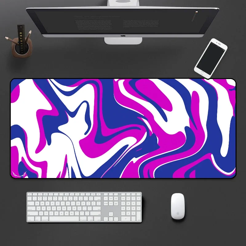 Color Art Mouse Pad Black Large Mouse Pad Xxl Non-slip Gamer Accessories Table Mat Laptop Office Mat 80x30cm for CSGO LOL