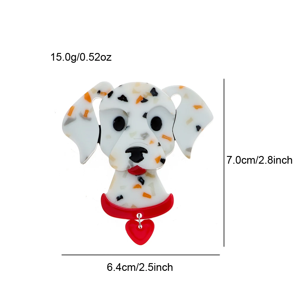 CINDY XIANG Acrylic Dalmatians Brooch Animal Pin Dog Acetate Fiber Material New Design Bag Coat Accessories