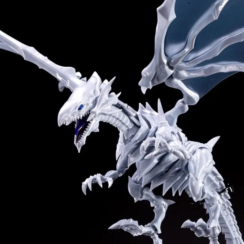 New Yu-Gi-Oh Blue-Eyes White Dragon Model Metal Spray-Painted Action Figures Assembly Kit Desktop Ornament Collect Gifts view 2