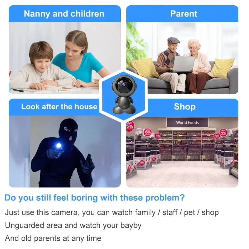 8MP Wifi Surveillance Robot Camera PTZ Security Baby Monitor Cam Two Way Audio Night Vision Smart Tracking Home IP Pet Cameras