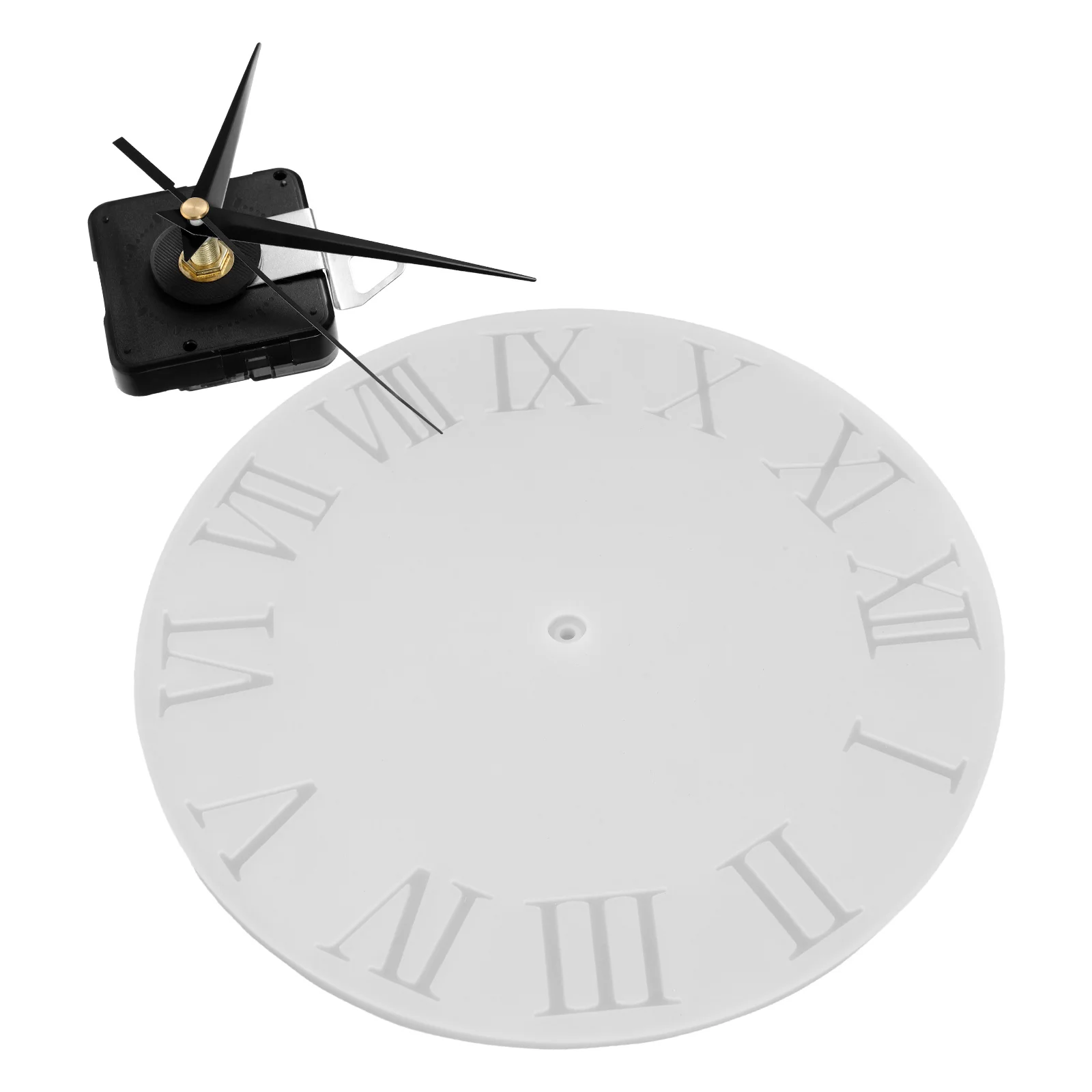

Resin Clock Mold Kit Round Silicone Casting Mold for Roman Numeral Wall Clocks Includes Clock Mechanism for Accurate Time
