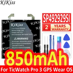 850mAh/900mAh KiKiss Replacement Battery SP492929SI For TicWatch Pro 3 GPS Wear OS Smartwatch