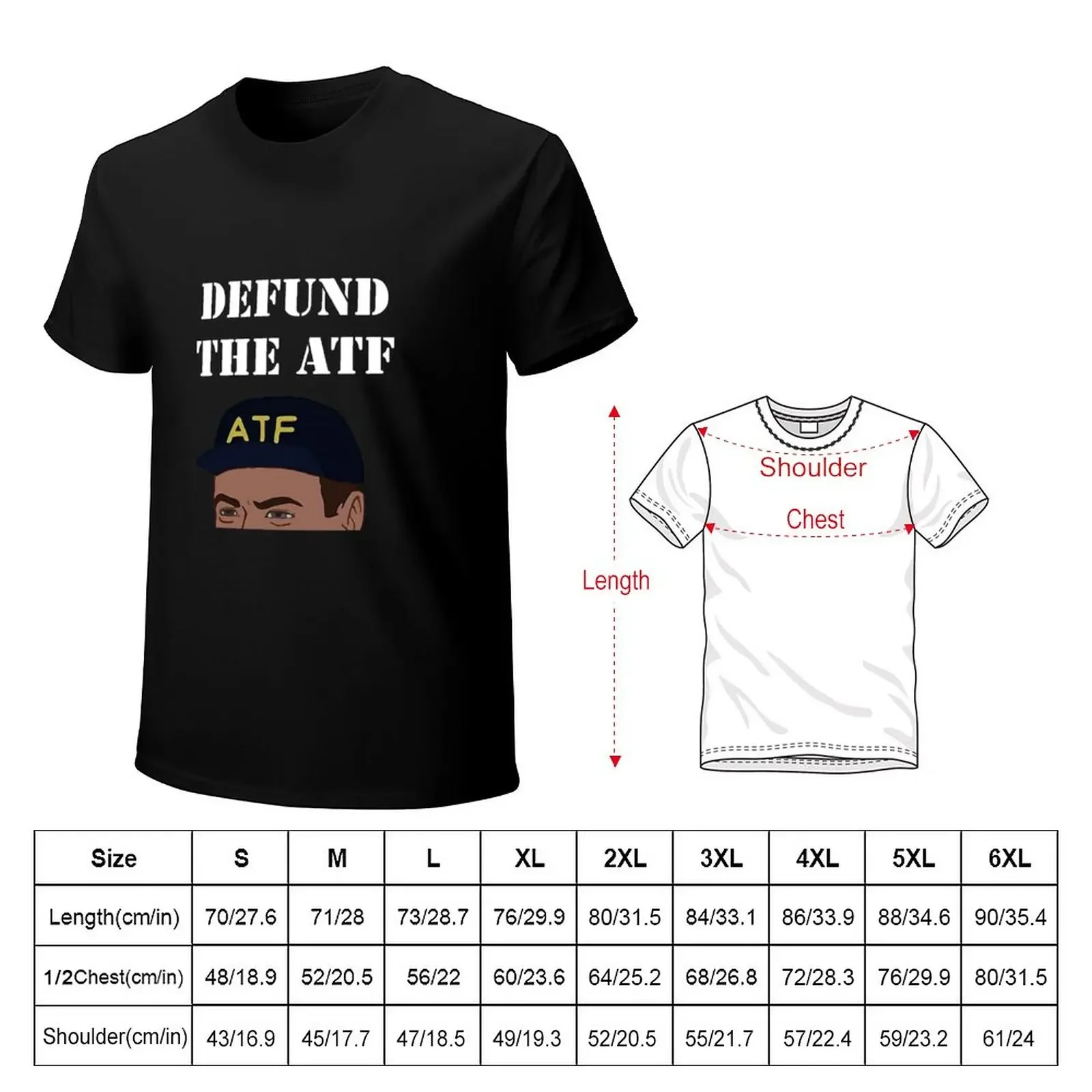 Defund The ATF T-Shirt quick-drying for a boy graphics mens t shirts pack