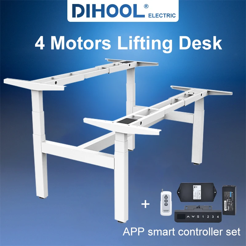 

Стол с 4-мя двигателями, интеллектуальный контроллер APP, регулируемая высота и ширина стола, легко собирается, синхронный подъемный стол