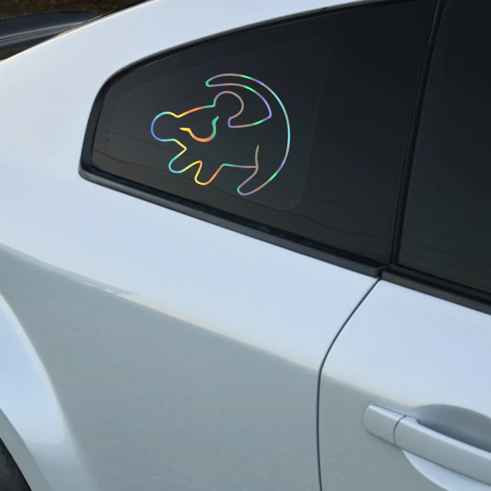 

Автомобильные наклейки с короткими движениями, логотип короля льва, Виниловая наклейка, креативные персонализированные водонепроницаемые аксессуары для украшения кузова автомобиля