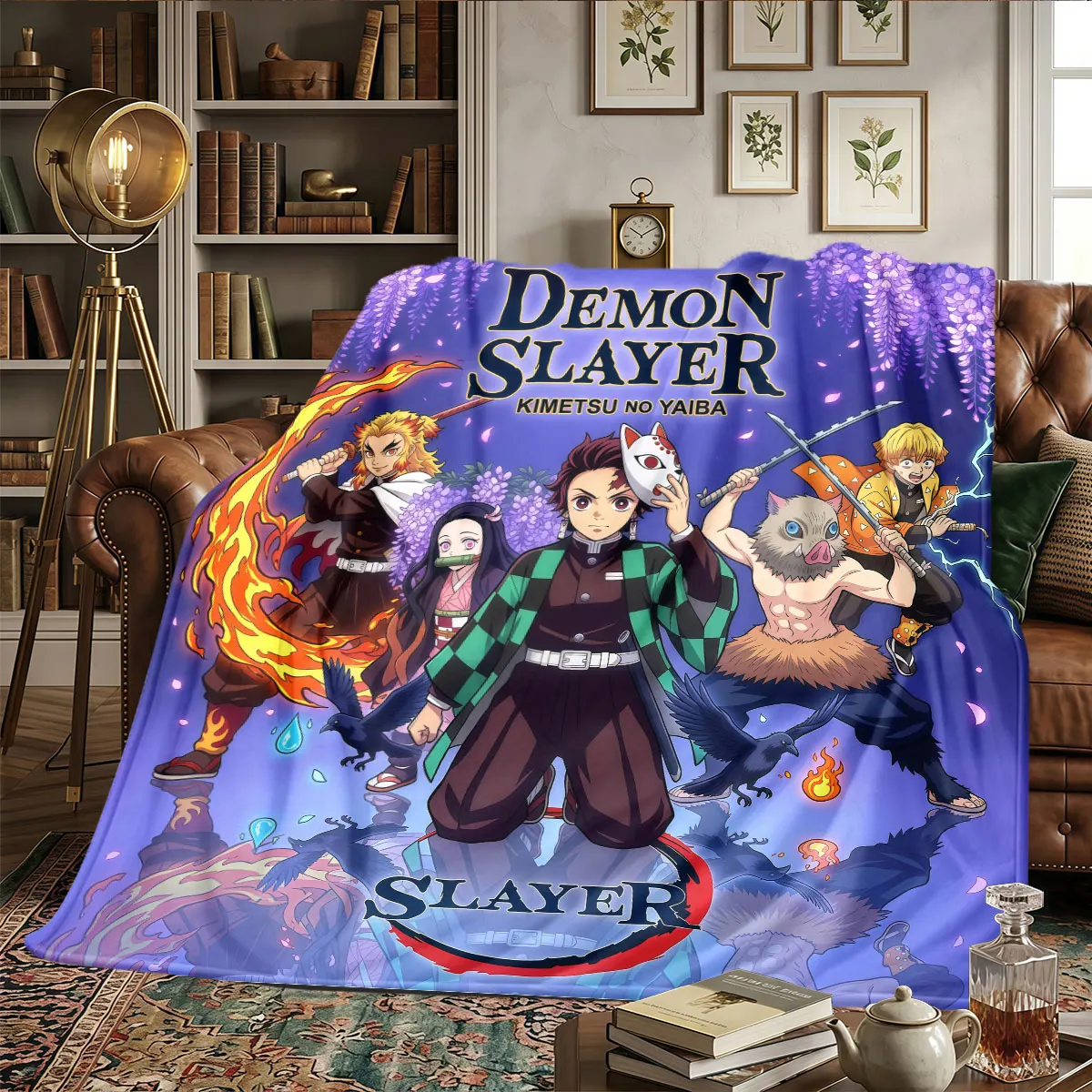 Demon Slayer Patterns Home Blanket Lightweight and portable for Beds Home Decor Warmth and Comfort Birthday Gifts -HE41