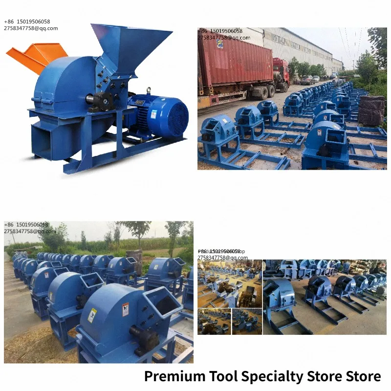 Weiwei Factory Price MFJ-500 Electric Engine Wood Drum Chipper Branch Crusher Competitive for Hammer Mill