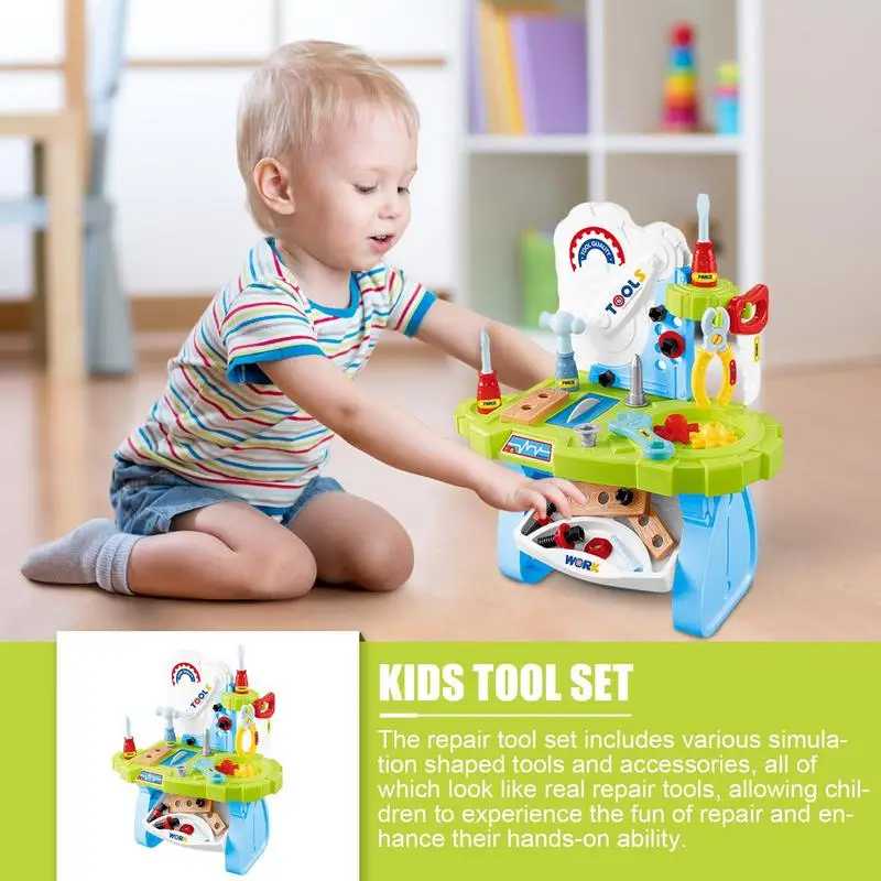 Kids Tool Bench Toy Funny Educational Pretend Play Toy Tool Set Toy Kids Toys Montessori Toys Construction Toys Kids Tool Set