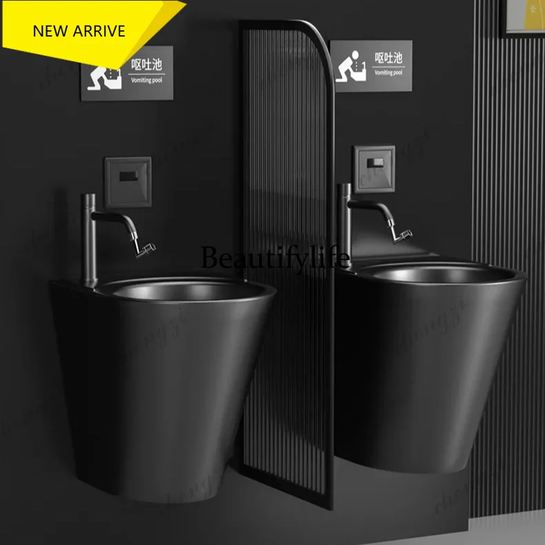 

C178 304 stainless steel vomiting pool bar nightclub commercial wall-mounted rinse basin wine artifact vomiting basin creativity