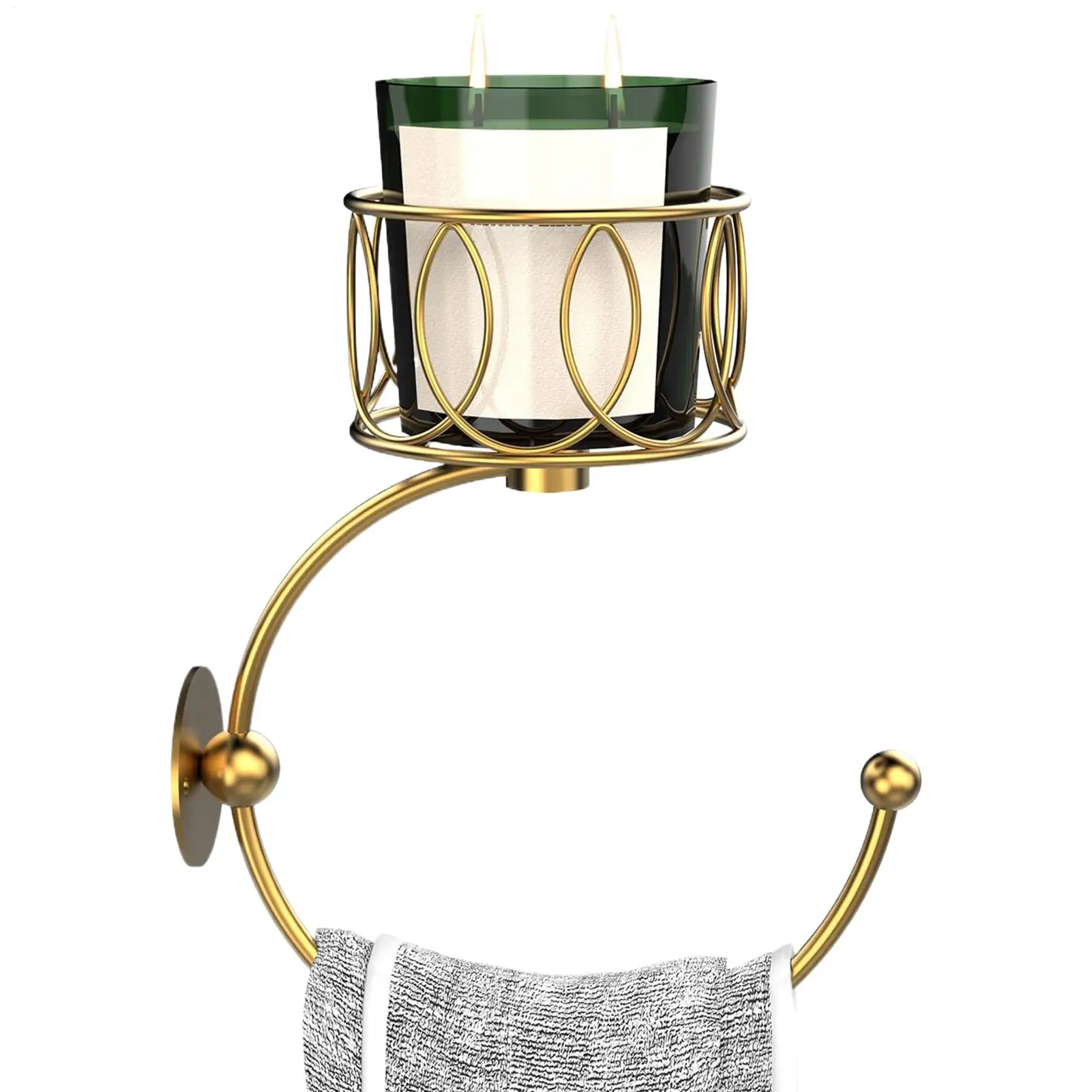 

Декоративные крючки для полотенец с подсвечником, настенное кольцо для полотенец для рук, сверхмощный крючок в деревенском стиле для общежития, спальни, кухни