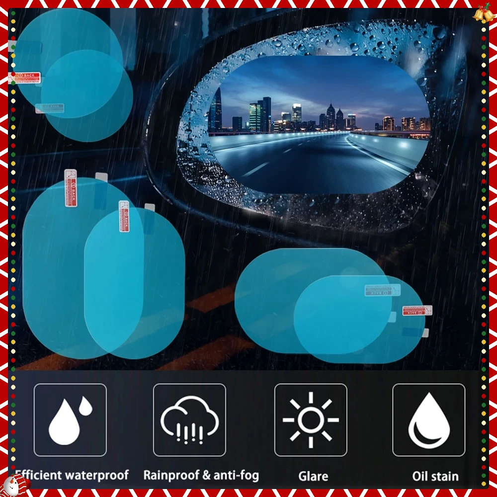 

2Pcs Car Rainproof Anti Fog Film - HD Clear Rearview/Side Window Sticker, 2025 Best Seller Auto Accessory Protective Sticker Car