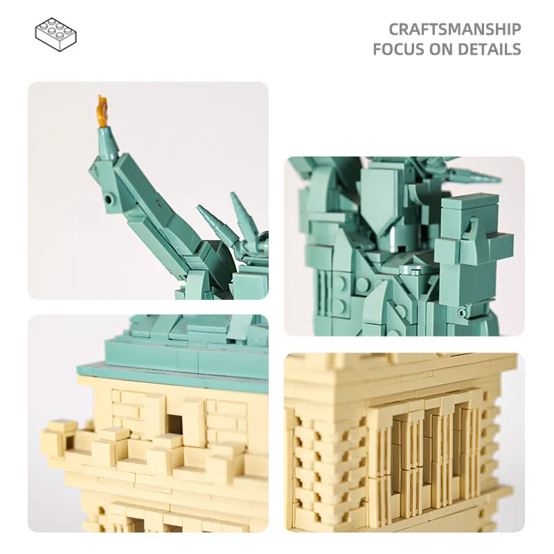 Creative America New York Building Block Statue of liberty Construction Model Brick Architecture Educational Toys For Gifts