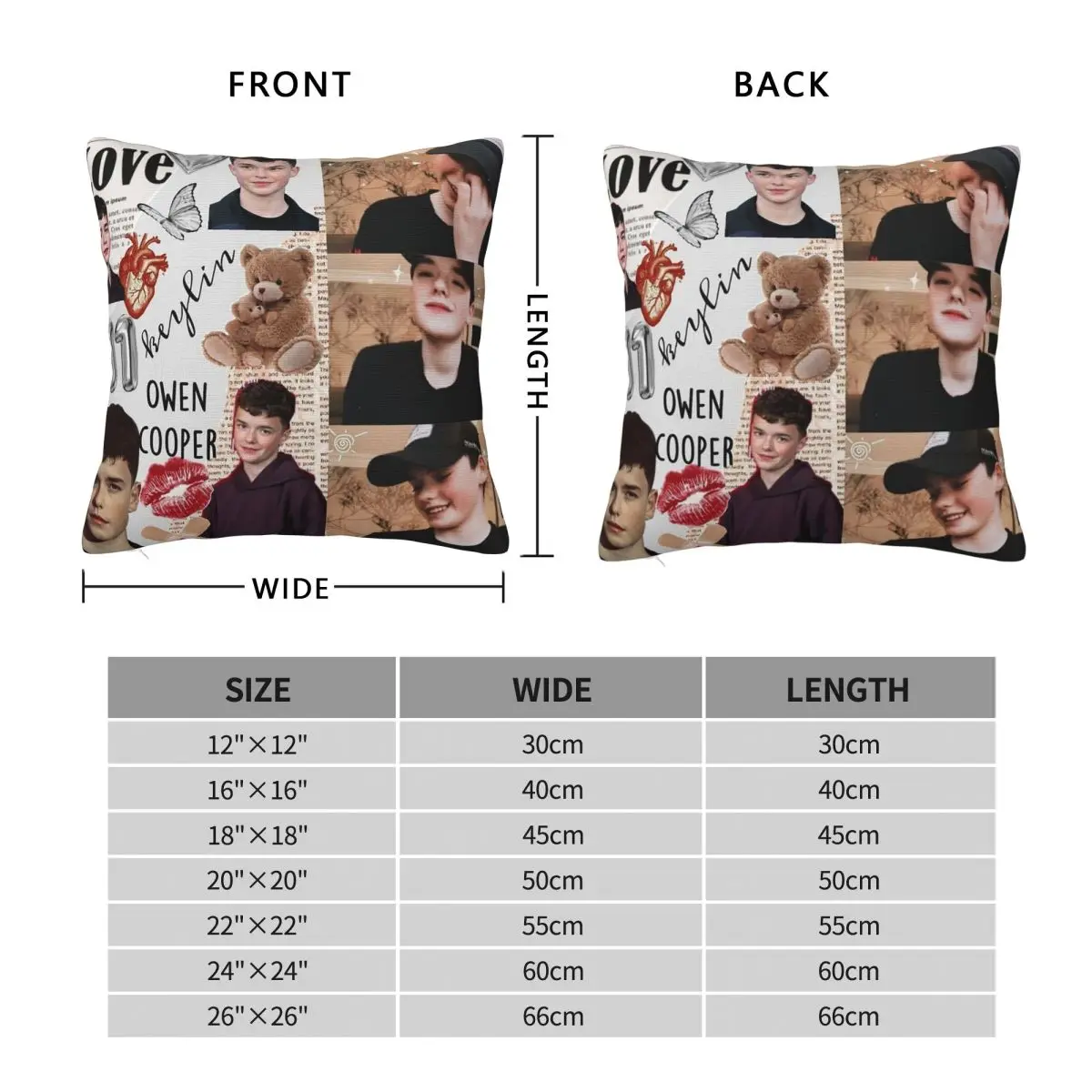 Owen Cooper Adolescence Square Pillowcase Polyester Linen Velvet Printed Zip Decorative Throw Pillow Case Bed Cushion Cover 18