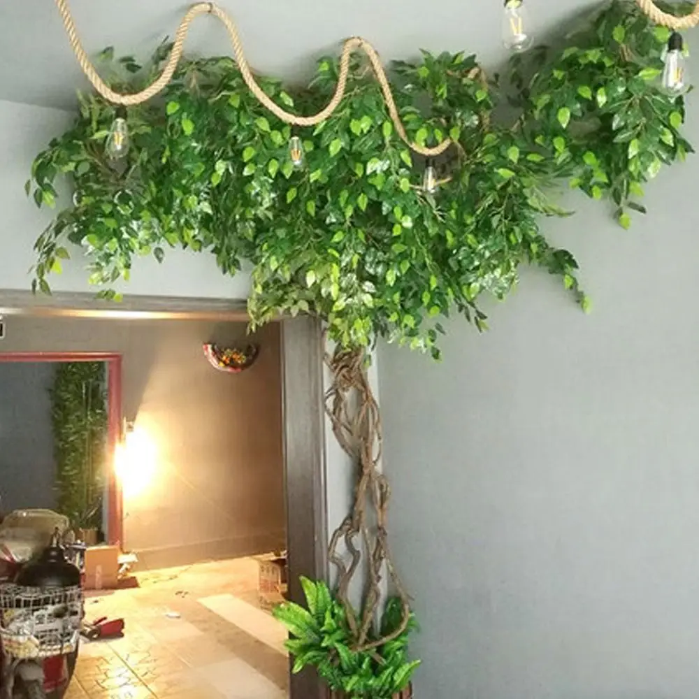 12pcs/Lot Creative Simulation Banyan Elegant Branch Shape Artificial Leaf Engineering Modeling Home Decor