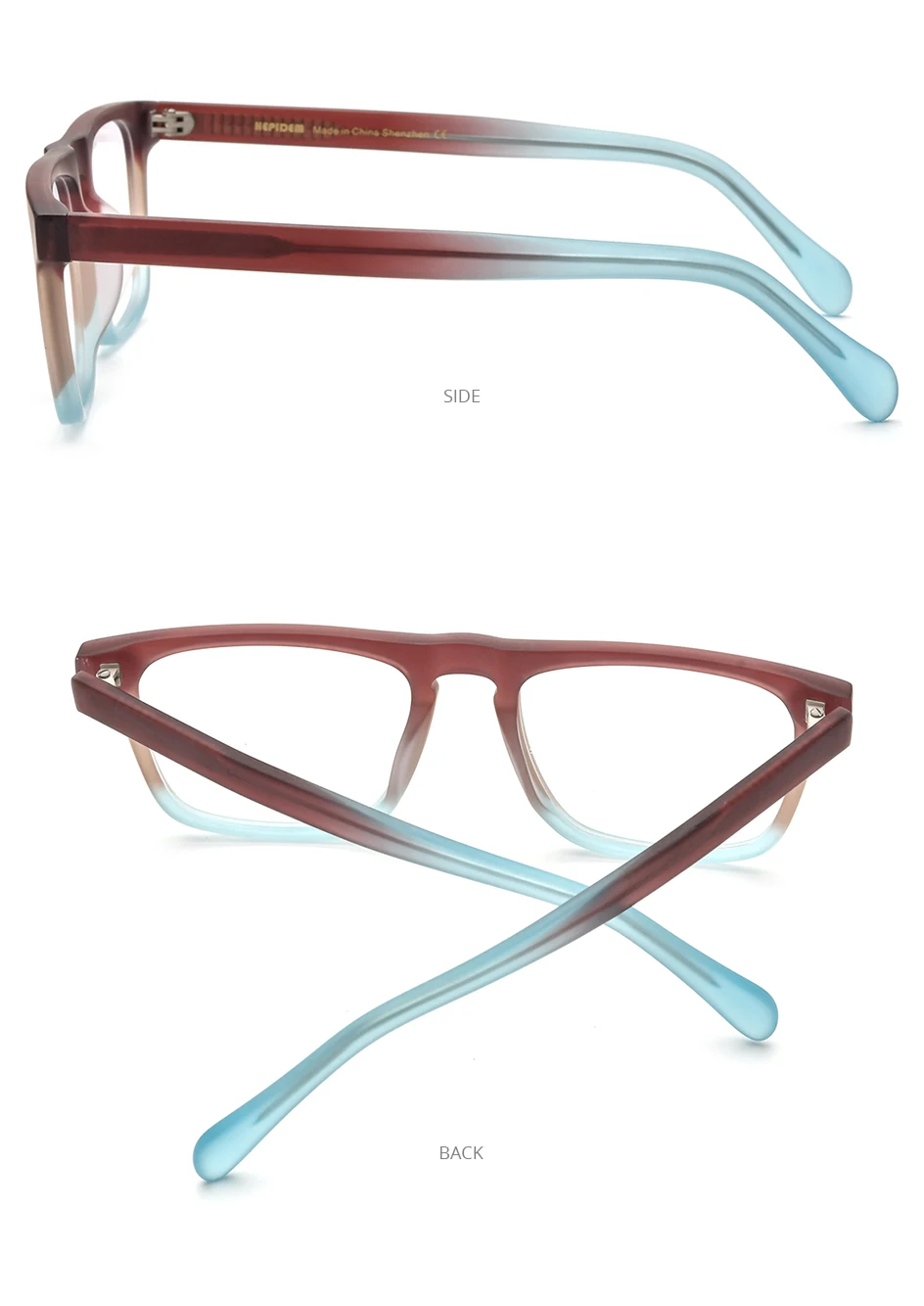 HEPIDEM Acetat Brille Rahmen Männer Marke Designer Retro quadratische Nerd Brillen japanische handgemachte Brille Vintage Brillen 9214 – Detail 24