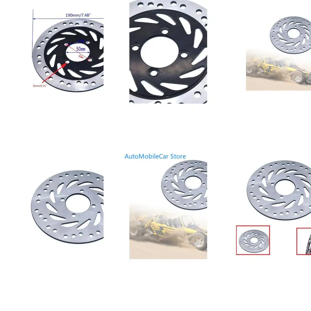 G8TE 190mm Rear Brake Disc Rotor for ATV Quad 4 Wheelers