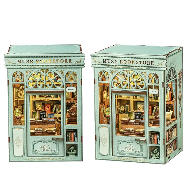 

CuteBee 2025 New Style BJAA201 Wooden Book Nook Wooden Puzzle Miniature Models Diy Craft Kit Diy Book Nook Kit