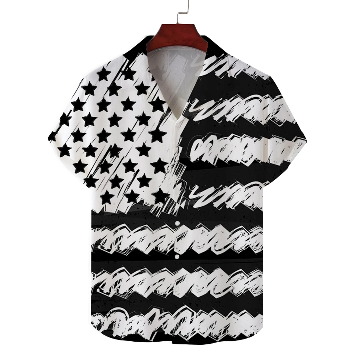 Moda casual masculina gola cubana camisa de manga curta personalizado impresso cardigan havaiano flor topo para homem