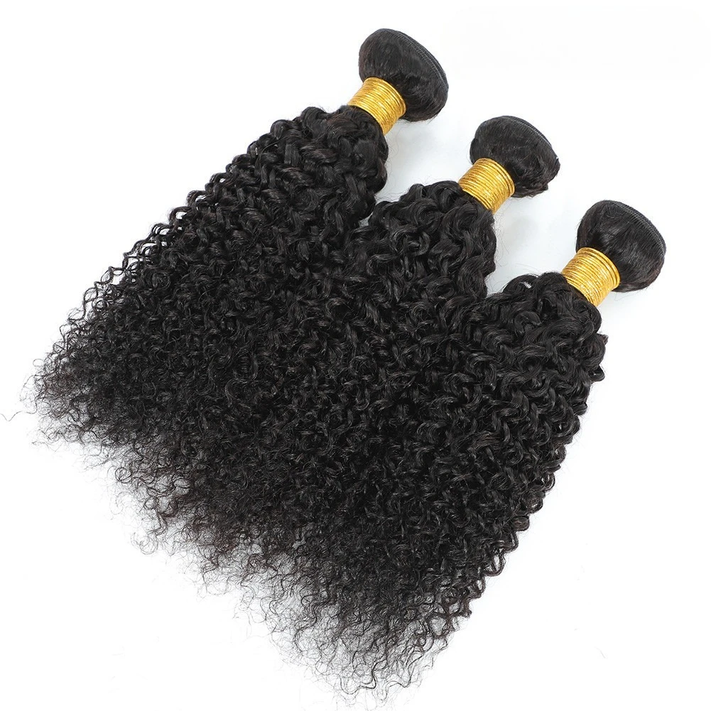 Jerry Curly Echthaarbündel für Frauen 30'' 12A 100% Unverarbeitetes Brasilianisches Jungfrauenhaar Remy Doppelschicht-Haarverlängerungen 100G/Bündel – Detail 2