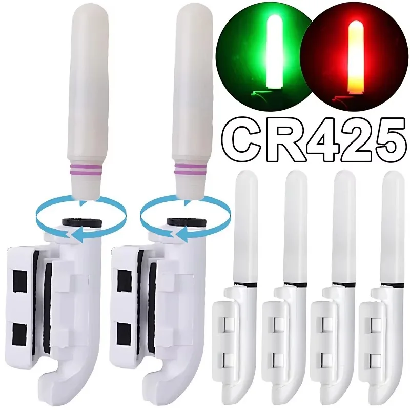 10/1pcs Led Glow Lamp Waterproof Luminous Glow Sticks with Buckle Night Fishing Bite Alarm for Sea Fishing Rod CR425 Battery