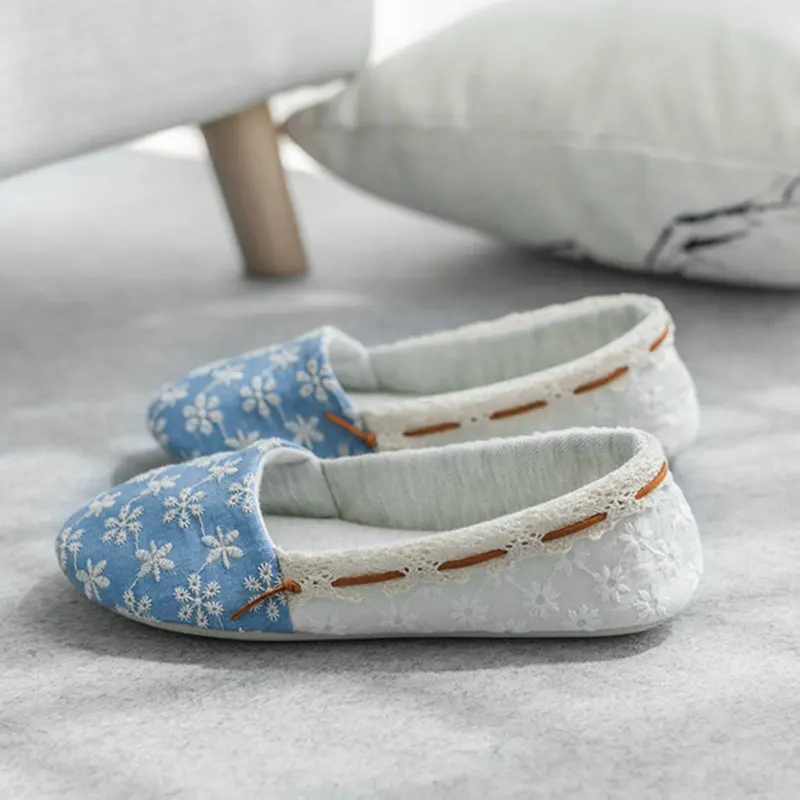 Summer New Fashion Thin Bag with Soft Bottom Breathable Indoor Home Cotton slippers Women\'s Spring Non-Slip Female Shoes