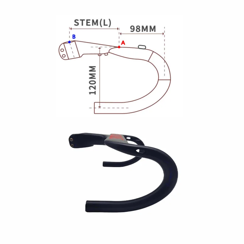 SYNCROS Bike Carbon Road Handlebar T800 UD Matt Bicycle Handle Bar Ultra Light Integrated Handlebars