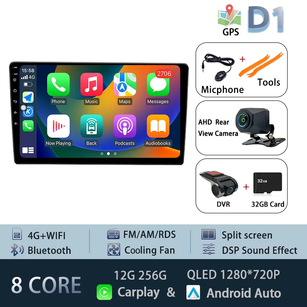 Voor Hyundai Azera 2006-2010 Android 15 Carplay Auto Radio Recorder Multimedia Speler Geen 2din GPS Navigatie Auto accessoires