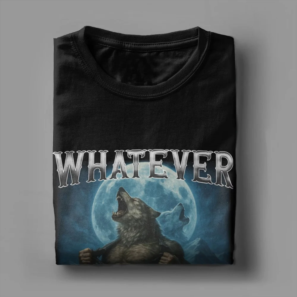 مهما كان الأب يريد الأب يحصل مضحك الذئب طباعة تي شيرت الرجال النساء تي شيرتات قطن Crewneck تيز ملابس قصيرة الأكمام S-3XL