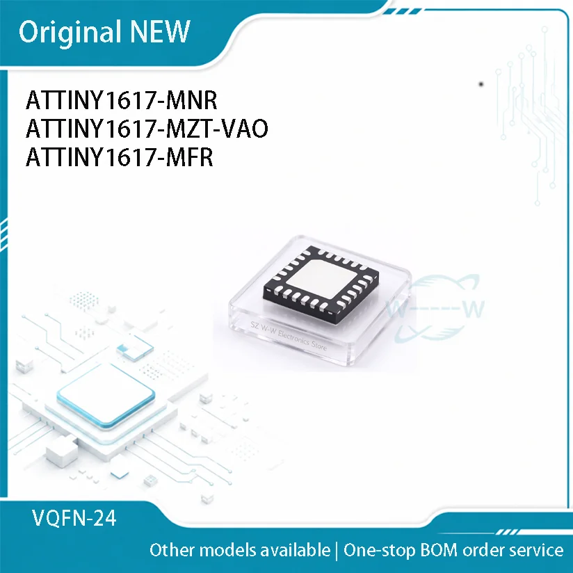 (5-50 PCS)NEW ATTINY1617-MNR ATTINY1617-MZT-VAO ATTINY1617-MFR ATTINY1617 TINY1617 T1617 VQFN-24 MCU IC CHIP