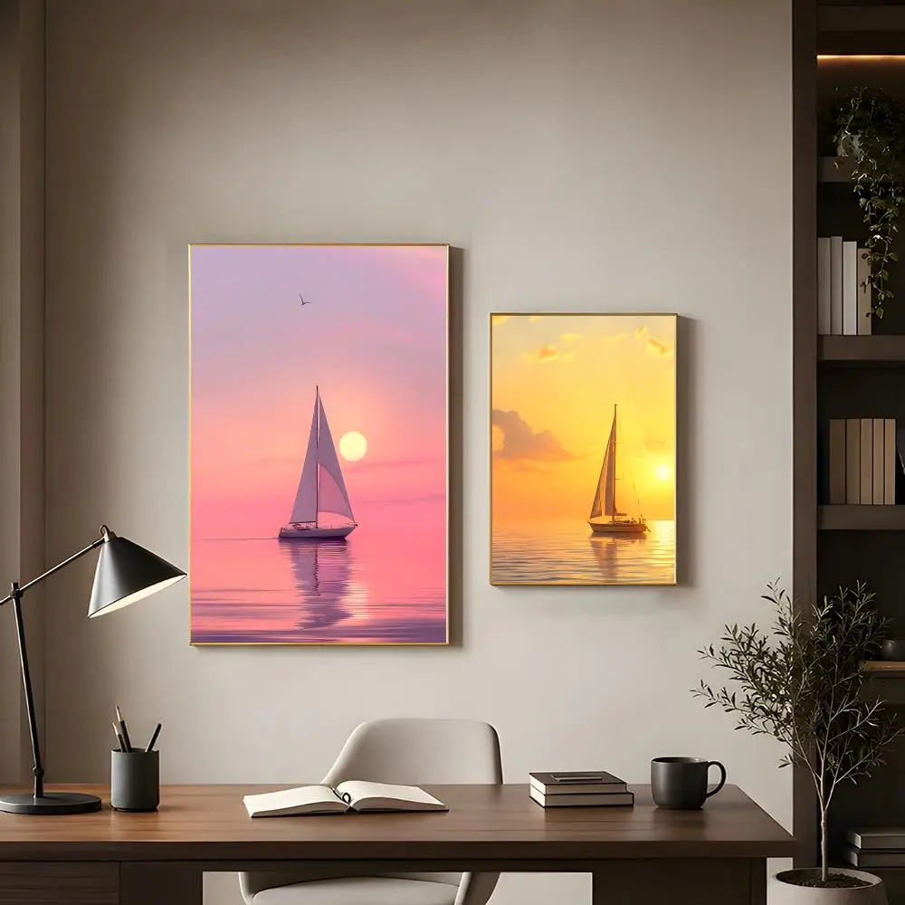 Relaxing journey Ocean Voyage Poster Modern Interior Wall Decor & Trendy Home Highlights