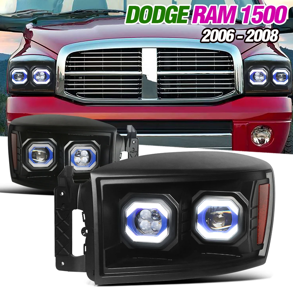 Il produttore cinese fornisce un gruppo di illuminazione automatica personalizzato faro anteriore a led per fari Dodge Ram 1500 2006-2008