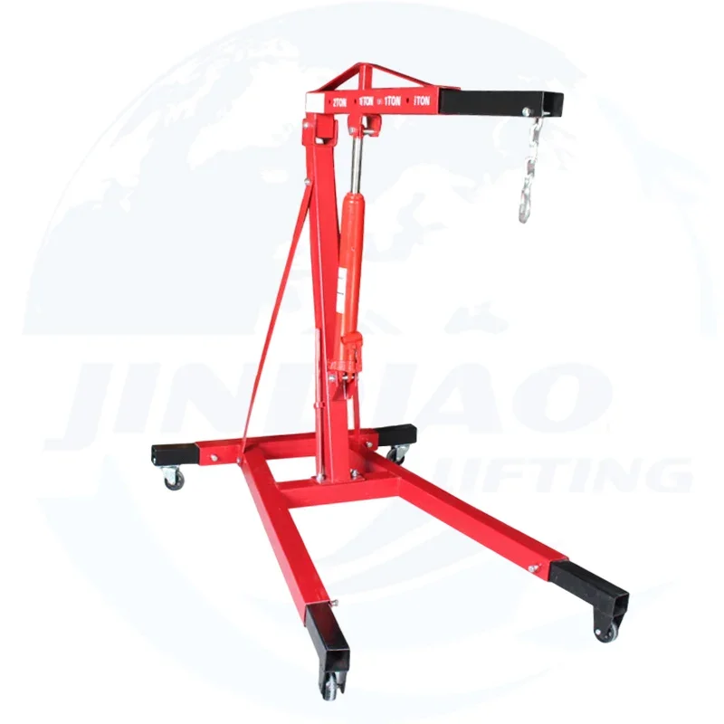 Portable Mini Crane Hydraulic 2 Ton Engine Crane For Repairing Workshop