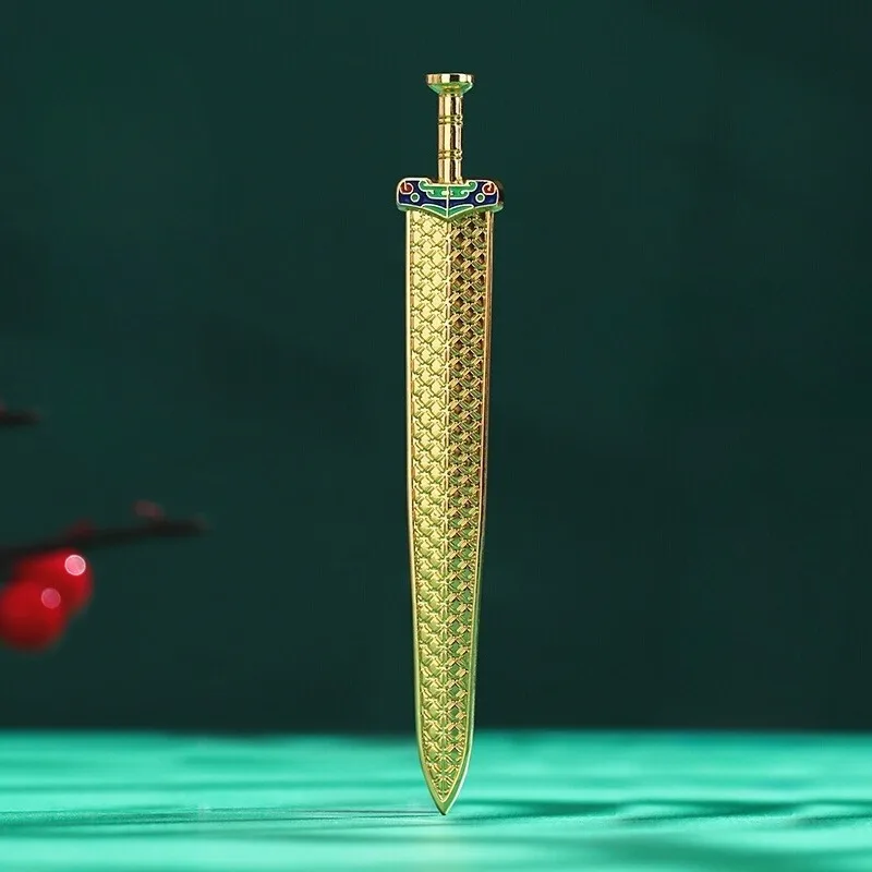 

Sword of Goujian Fridge Stickers China Museum Souvenirs Simulated Artifact Copper Bull Lamp Fridge Magnets Birthday Gifts