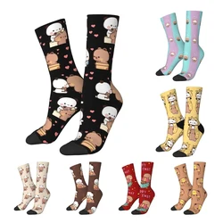 Casual Bear And Panda Bubu Dudu Balloon Skateboard Socks Polyester Long Socks for Women Men Non-slip