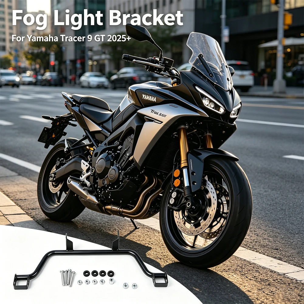 

New FOR YAMAHA TRACER 9 GT + Y-AMT 2025 Fog Light Mount Bracket Adjustable Durable Universal Fit Motorcycle Accessories Fog Lamp