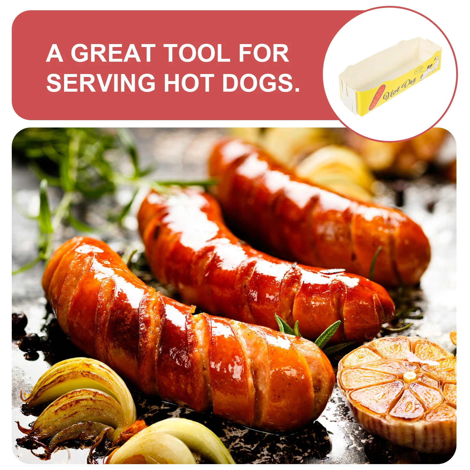 

50Pcs Reusable Paper Food Tray Cost Effective Oil Proof Water Proof Snack Box for Fairs Festivals Food Serving Tray