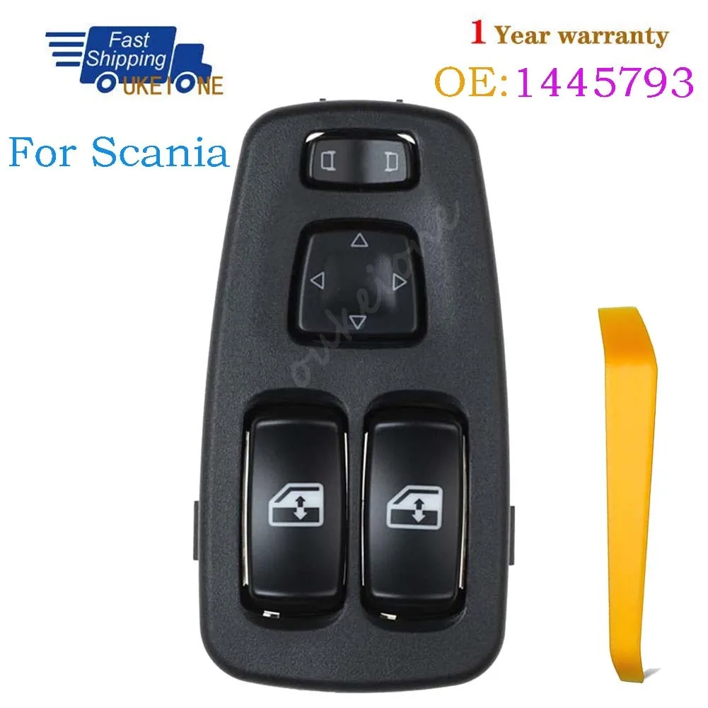 

1445793 For Scania P G R T-Series Truck Front Left Master Driver Side Electric Power Window Switch Lifter Control Button Parts