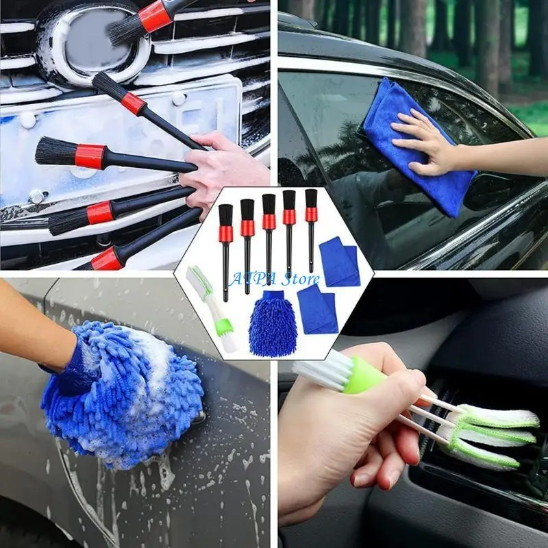 

U13C Drill Brush Bathroom Cleaning Brush Crevice Brushes Cleaner Car Clean 16pcs/set