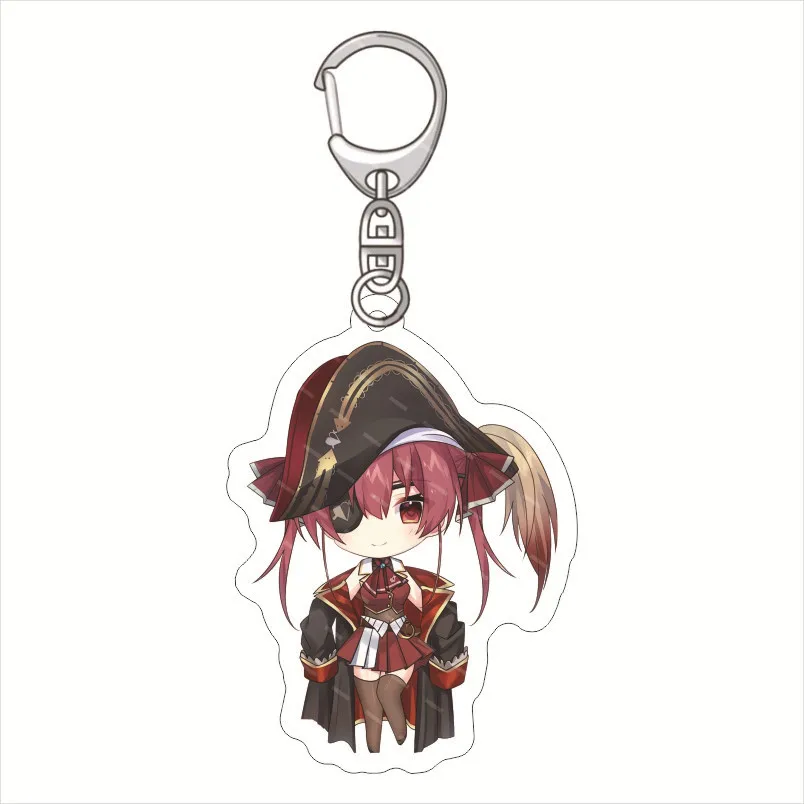 6CM Fashion Hololive Vtuber Anime Figures Cosplay Keychain Inugami Korone Usada Pekora Sakura Miko Hosimati Suisei Key Chain